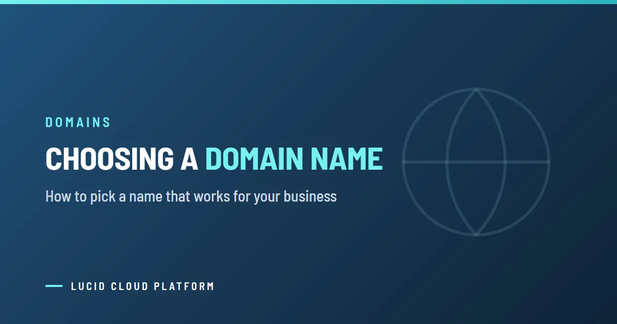 Choosing a Domain Name